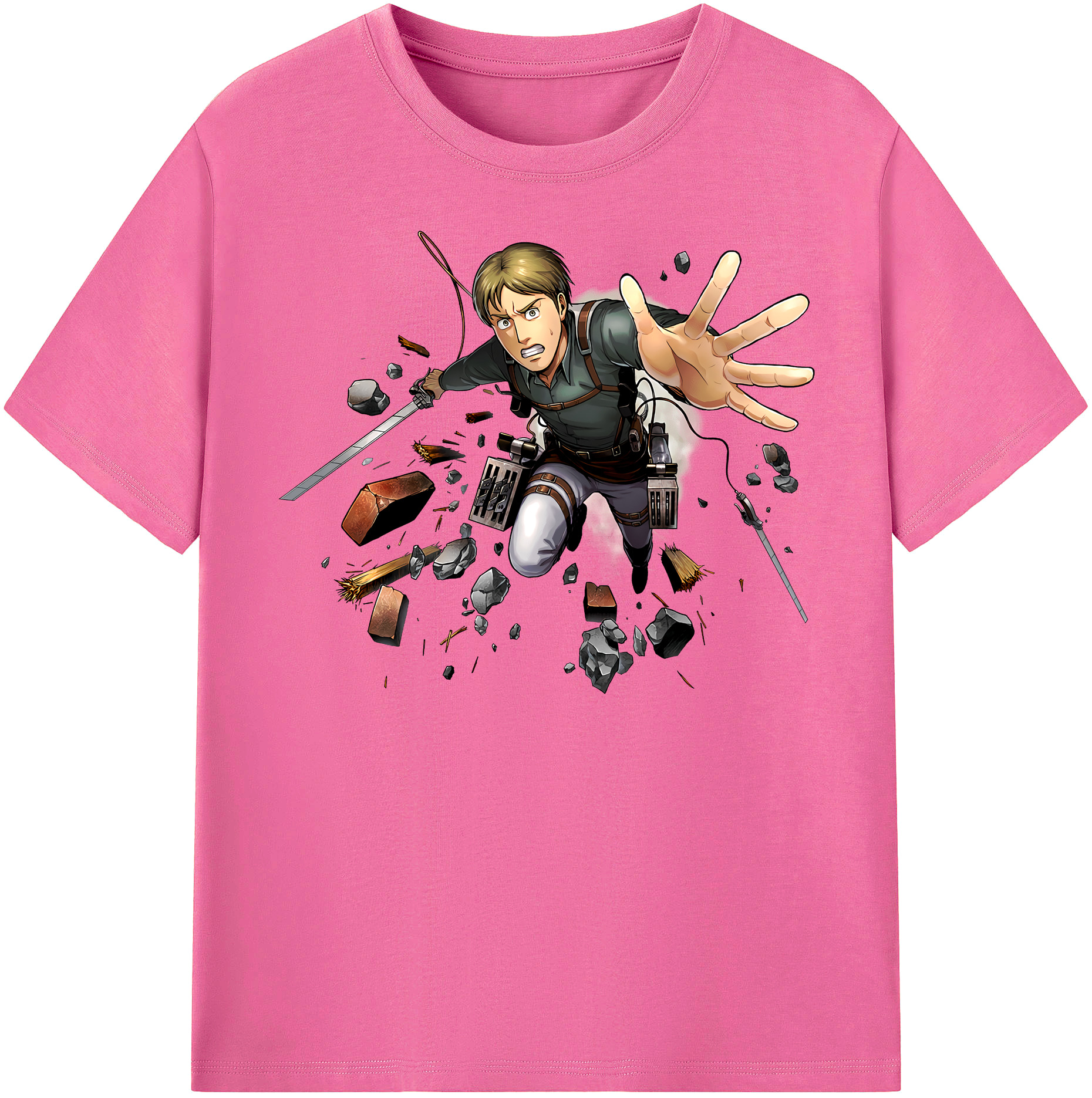 （画像用） 進撃の巨人 Attack on Titan レディースカジュアルプリントTシャツ（綿100％）